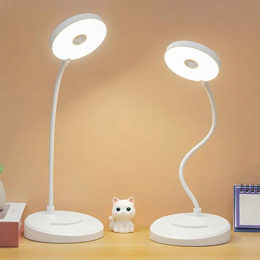 HUIJII 휴대용 원형 터치 학습용 LED 스탠드 2000mAh 배터리