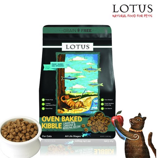 로투스 캣 오븐 베이크 그레인프리 정어리와 청어 4.9kg고양이사료, 정어리, 4.9kg, 1개
