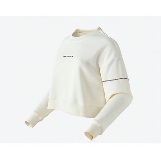 뉴발란스 NB 맨투맨 여성용 크롭티 NBNCC4S032 아이보리