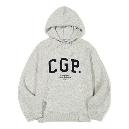 codegraphy CGP 아치 로고 후드 니트멜란지그레이