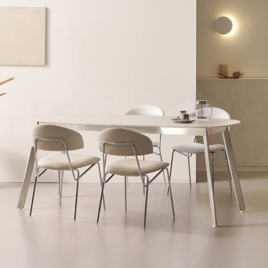 폴인퍼니 베나 포세린 세라믹 식탁 4인용 1800  의자4p 세트 방문설치