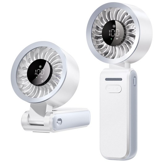 로즌 100단 초강력 휴대용선풍기 접이식 저소음 손선풍기 미니 핸디 핸드 탁상용 목걸이