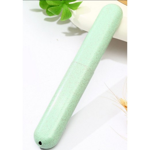 친환경 밀짚 칫솔 보관통, 세면도구 휴대용 정리함 여행용