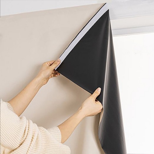 해수비 누구나 쉽게 붙이는 무타공 암막 커튼 찍찍이 벨크로 포함 99.99 빛차단