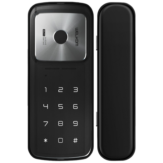 솔리티 웰콤 지문인식 강화유리문용 WG30B 양문형 블루투스옵션 번호키 좌우수문인식키패드자동전환 상시문열림기능 차임벨기능 상가 매장 업소 빌라 현관문 디지털도어락 도어록, 고객직접설치, 웰콤 WG30B 양문형