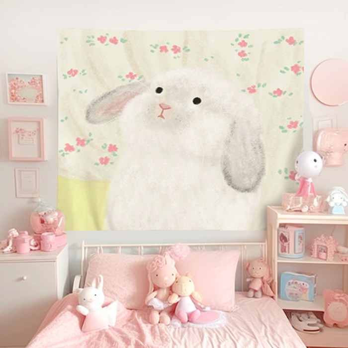 홈플로우 몽글몽글 감성 동물 홈인테리어 태피스트리