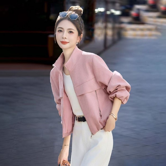 루즈빗 여성 스타 일리쉬한 숏 차이나 자켓