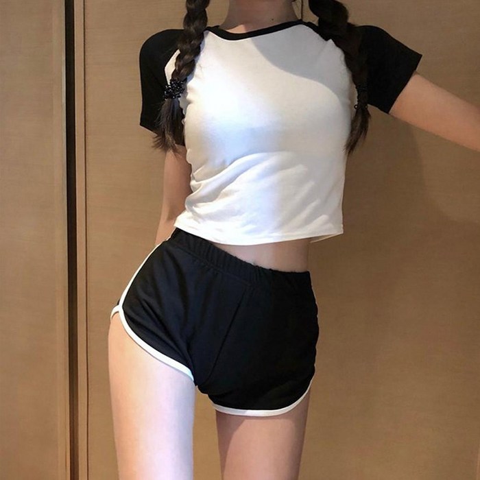 데이룸 여자 돌핀팬츠 랍빠 트레이닝 집에서입는 반바지 숏팬츠