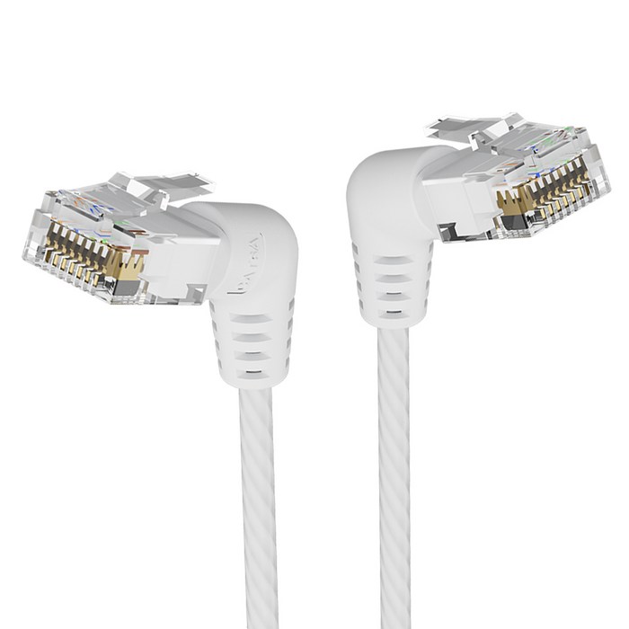 벤션 CAT6A UTP 360도 회전꺽임형 울트라슬림 초고속 기가 랜선 화이트, IBOW, 20m, 1개
