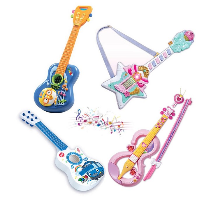 [오감플레이] 미미월드 뽀롱뽀롱뽀로로 유아 어린이 기타 악기연주 아기 음악장난감