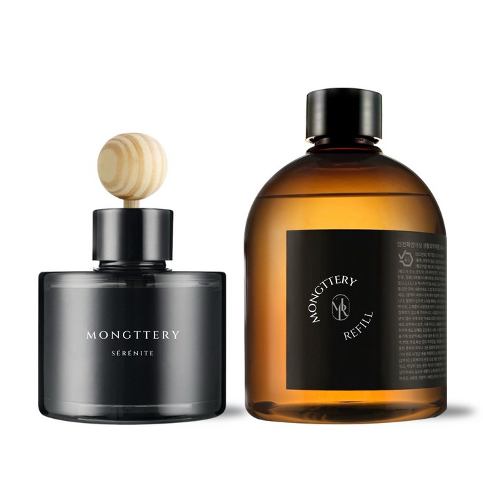 몽때리 차량용 방향제 대용량 리필세트 자동차 디퓨저 120ml300ml