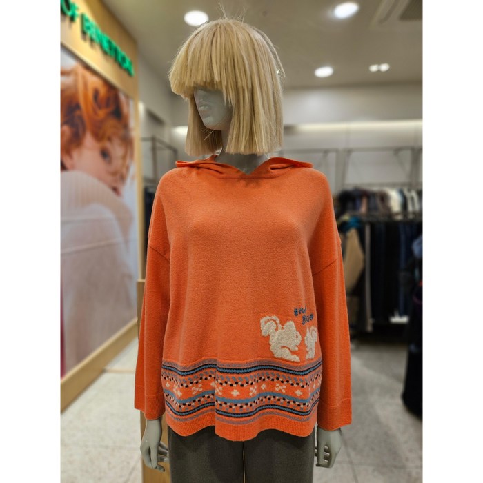 베네통 다람쥐 후드 니트 BAKP63461