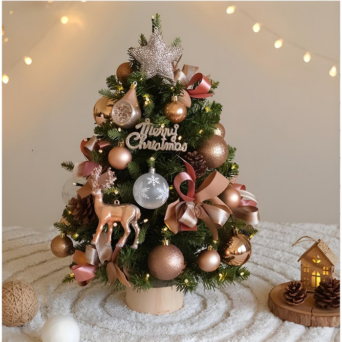 ROOICE 크리스마스 50CM 트리체리 램프 전구 장식 풀세트 성탄절 소품 YASNBIN2