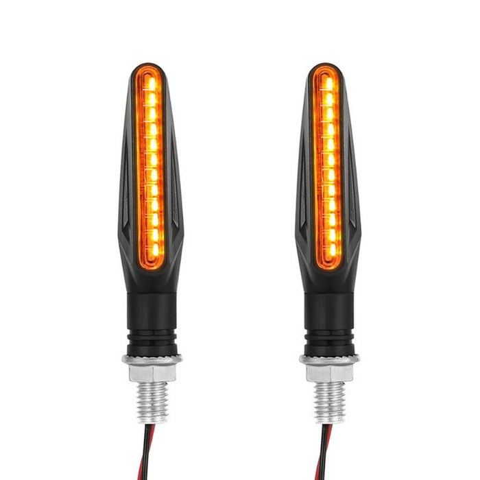 황색 황색 방향 지시등, DRL 경고등, 12LED 오토바이, 335SMD 바 조명, 12V, 3000K