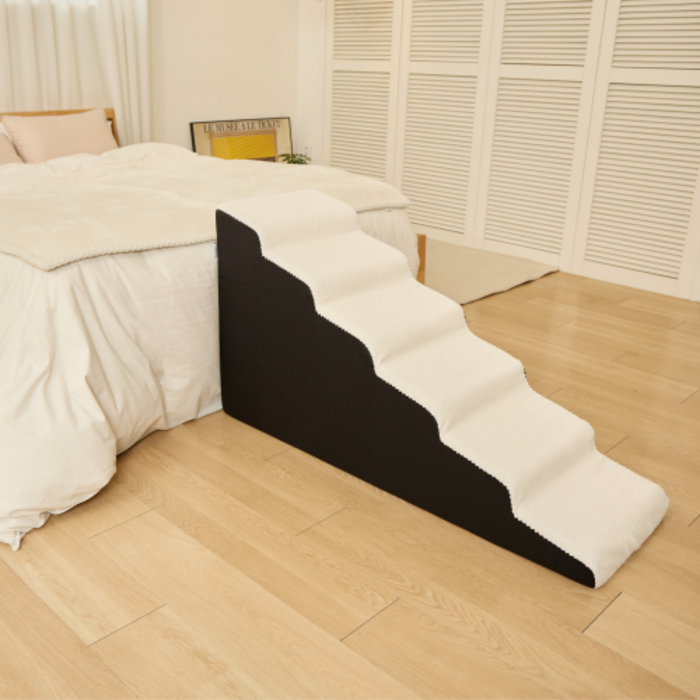 인디우스 반려동물 논슬립 침대 계단 5단 50cm 6단 60cm, 6단 아이보리, 1개