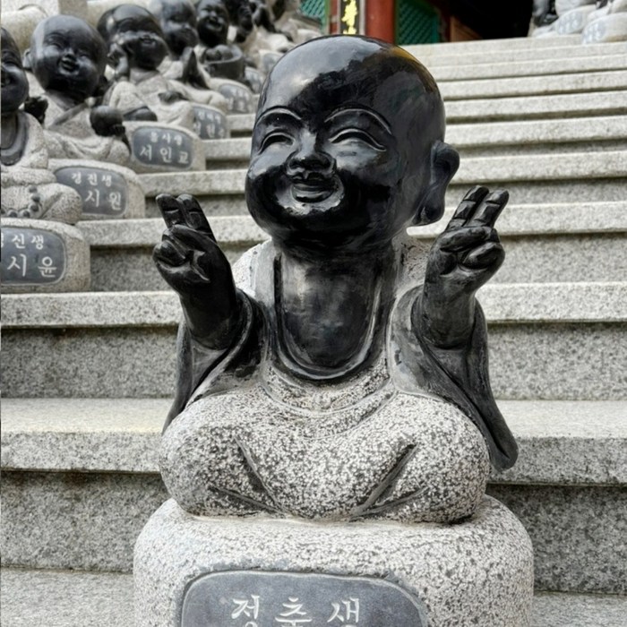 자손 번영 기원 동자승상,정원 인테리어, 수목장 수호 상