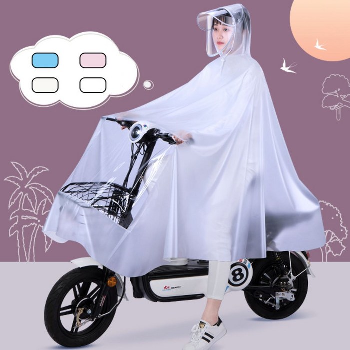 키밍 스쿠터 판초우의 방수 덮개 비옷 배달 오토바이 장마철 우비 두꺼운 자전거