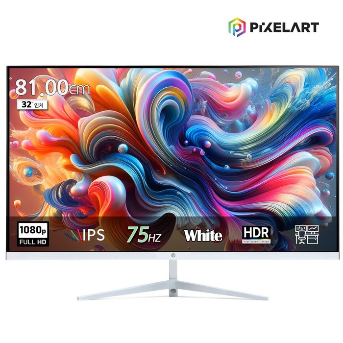 픽셀아트 PIXELART PA3230W 화이트 75Hz FHD 32형 모니터 일반