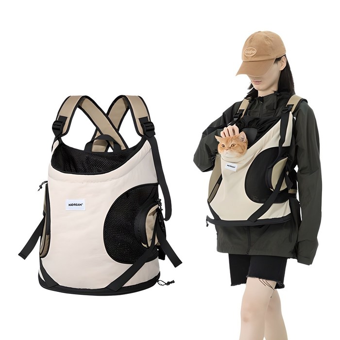 ZOZOFO 반려동물 백팩 프론트백 고양이 강아지 포대기 이동가방 배낭 캐리어352036CM