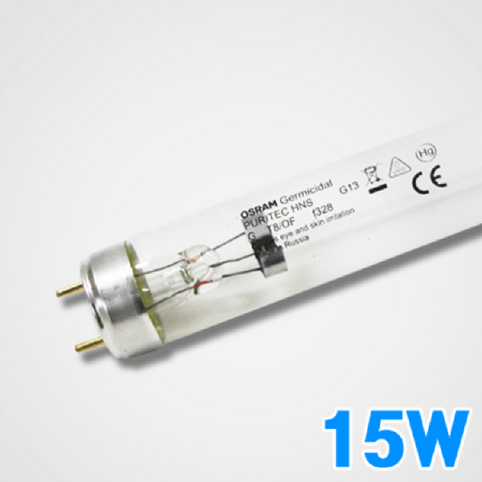 오스람 비산방지 살균램프 G15T8 15W 소독기램프 소독램프 자외선램프