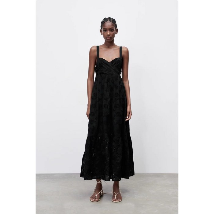 ZARA 자라 펀칭 민소매 롱 원피스