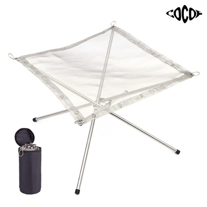 코코프 불멍 화로대 아웃도어 캠핑 접이식 메쉬 가방포함, 1개