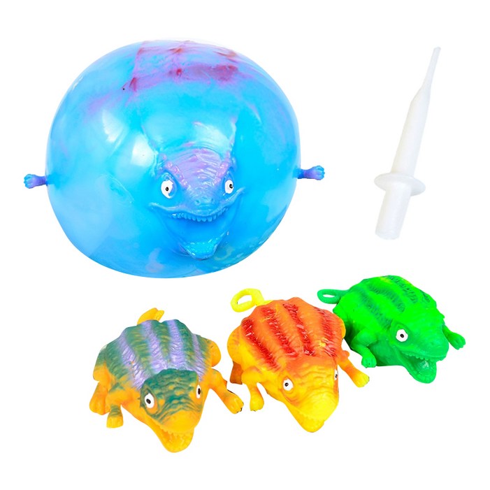 유니크 공룡 실리콘 풍선 놀이 4종 세트