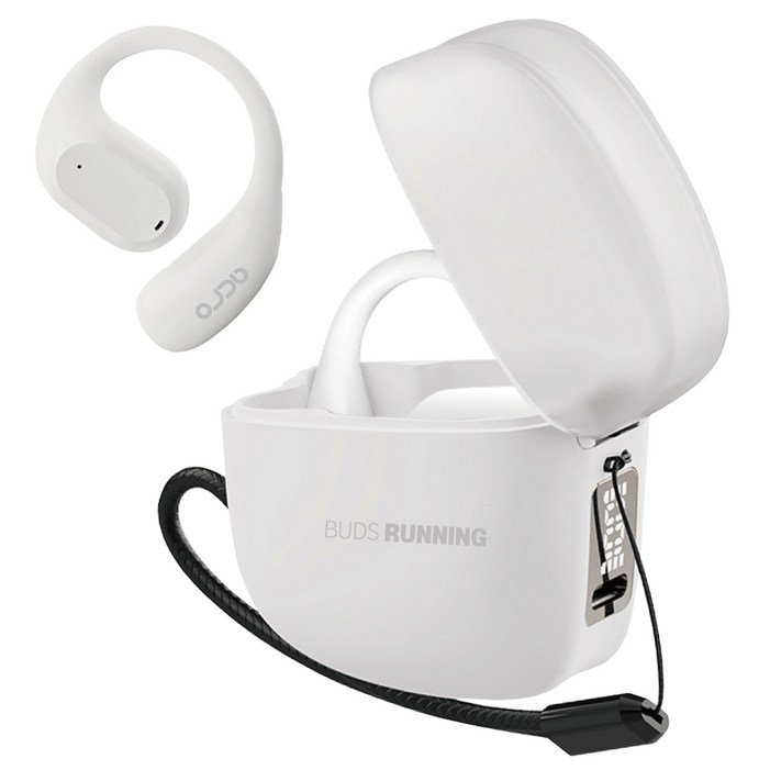 아크로 BUDS RUNNING 블루투스 5.3 오픈형 골전도 노이즈 캔슬링 무선 이어폰, RUNNING G9, 화이트 아크로 BUDS RUNNING 블루투스 5.3 오픈형 골전도 노이즈 캔슬링 무선 이어폰, RUNNING G9, 화이트