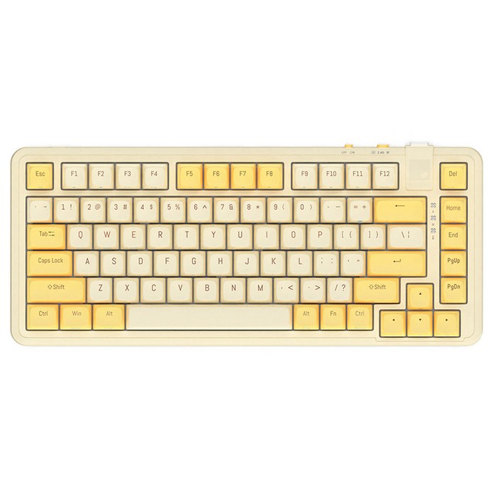 레드빈 더베러 핫스왑 기계식 키보드 A1 라임축 무선 텐키리스 저소음, 바나나푸딩, A182YLLIME, 라임