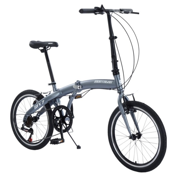 몬타그나 7단 접이식 미니벨로 자전거 SFV7, 티타늄 블루, 1개, 153cm
