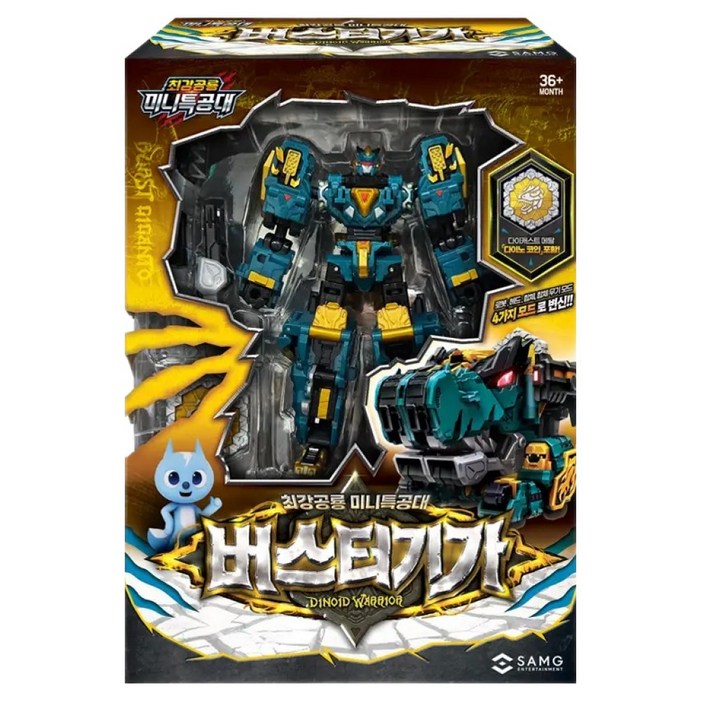 미니특공대 시즌7 최강공룡 버스터기가 로봇, 혼합색상, 1개