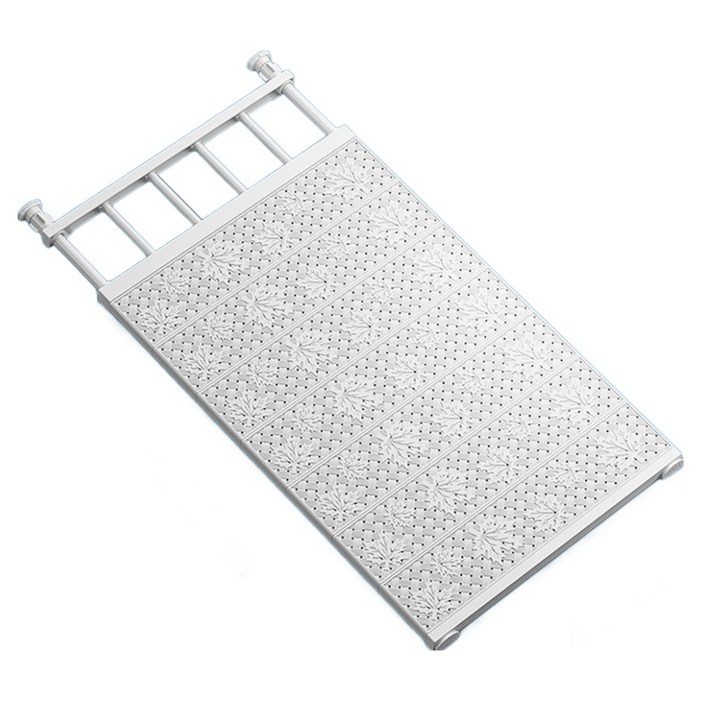 홈스토리즈 무타공 다용도 길이조절 압축봉 선반, 화이트