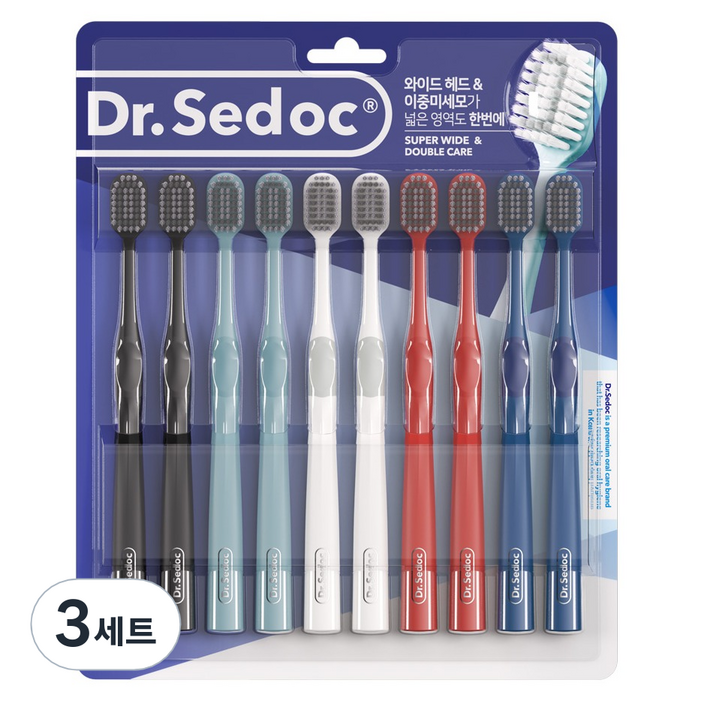 닥터세닥 슈퍼와이드 칫솔 5종, 10개입, 3세트