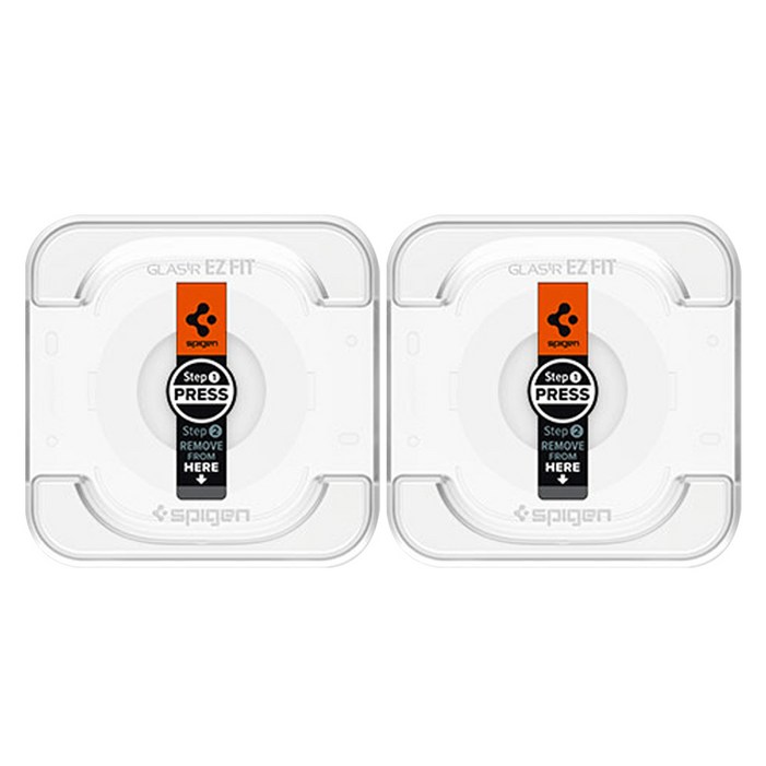 슈피겐 애플워치 강화유리 액정보호 필름 글라스 tR 이지핏 2매, 투명, 2개