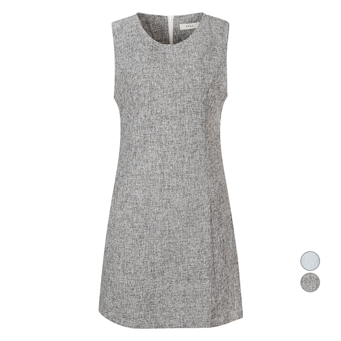 비키 여성용 보카시 트위드 프린세스 슬리브리스 원피스 TIOAF7572