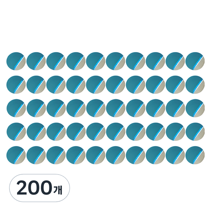 코히모 원형 자석 스티커 철판 40mm 4W159, 단일 색상, 200개