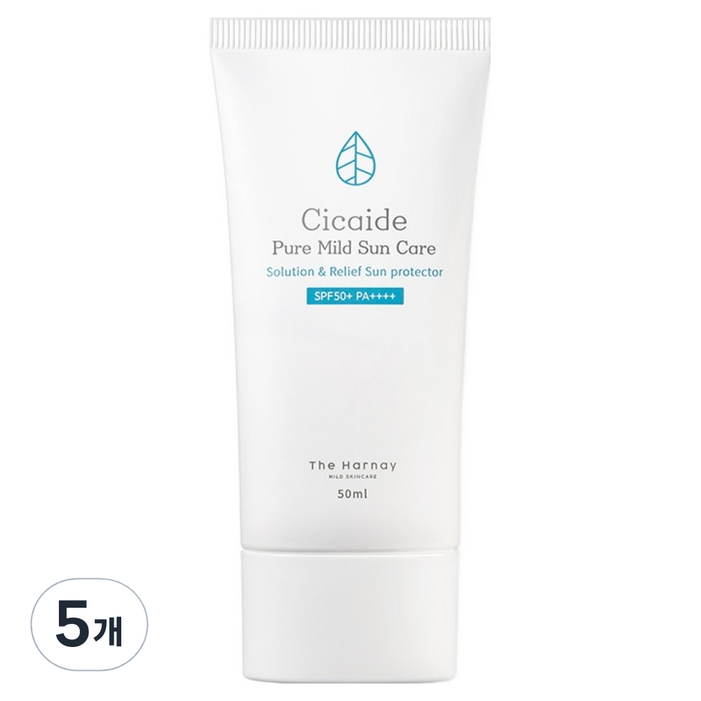 더하르나이 시카이드 무기자차 선크림 SPF50 PA, 50ml, 5개