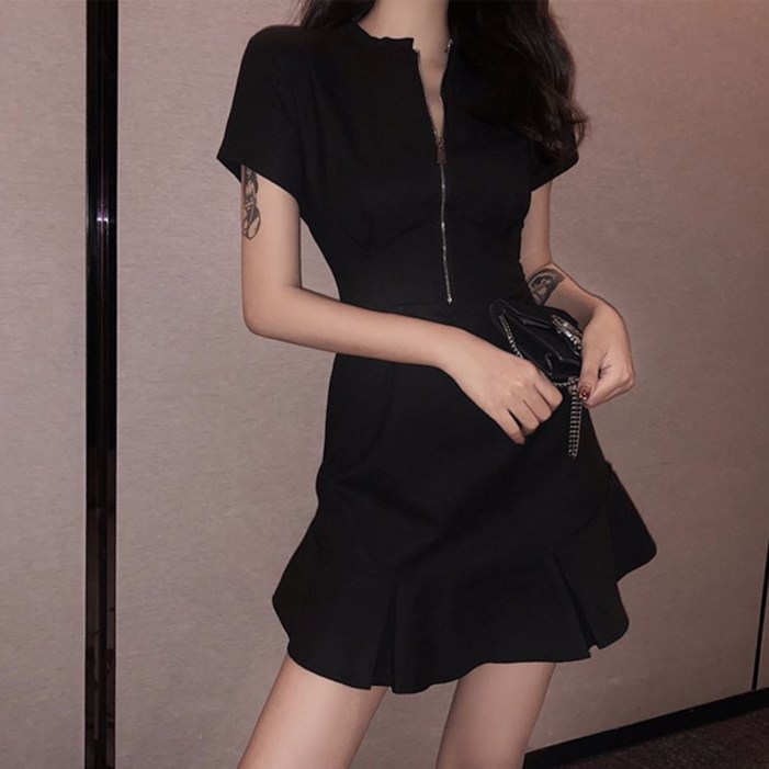구디프 집업 미니 반팔 원피스 빅사이즈 포함