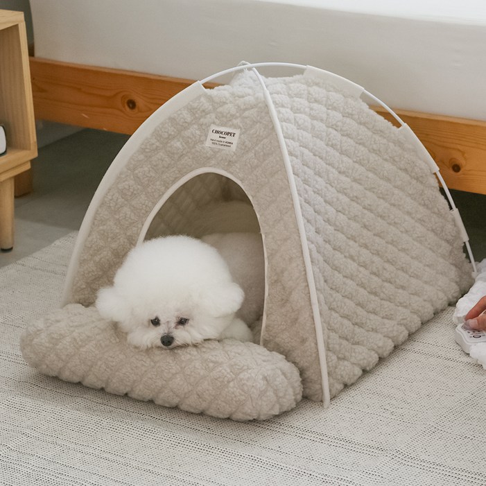 초코펫하우스 강아지 전기매트 온돌의집 일반형, 베이지, 1개