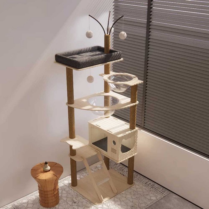 트렌드부스 BPF캣타워 스크래쳐 캣폴 소형 원목 대형
