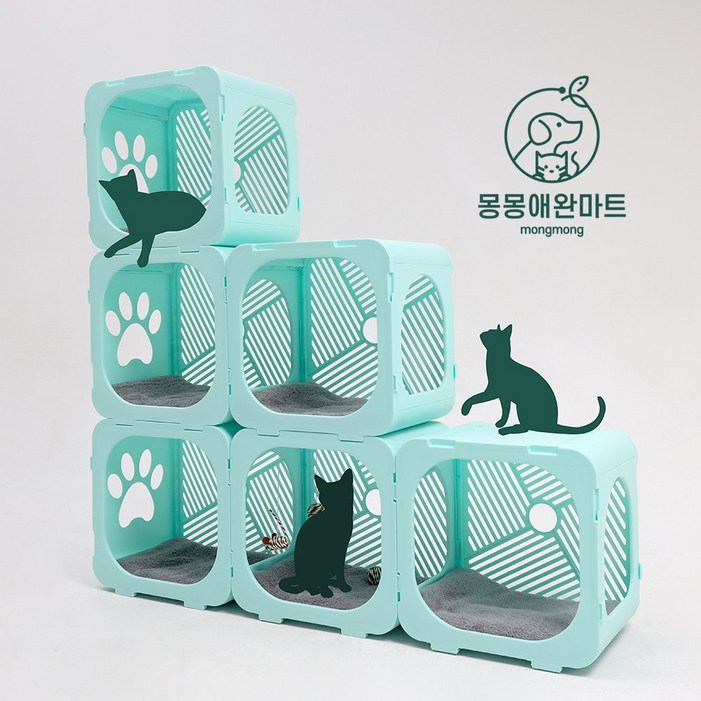 몽몽 고양이 숨숨집 아파트 캣타워  조립식