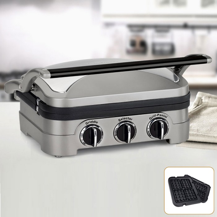 쿠진아트 멀티 양면그릴 GR4NKR와플팬  바비큐 그릴멀티 그릴캠핑 그릴가정용 그릴그릴팬미니 그릴그릴 추천스테이크멀티쿠커와플타코야끼샌드위치