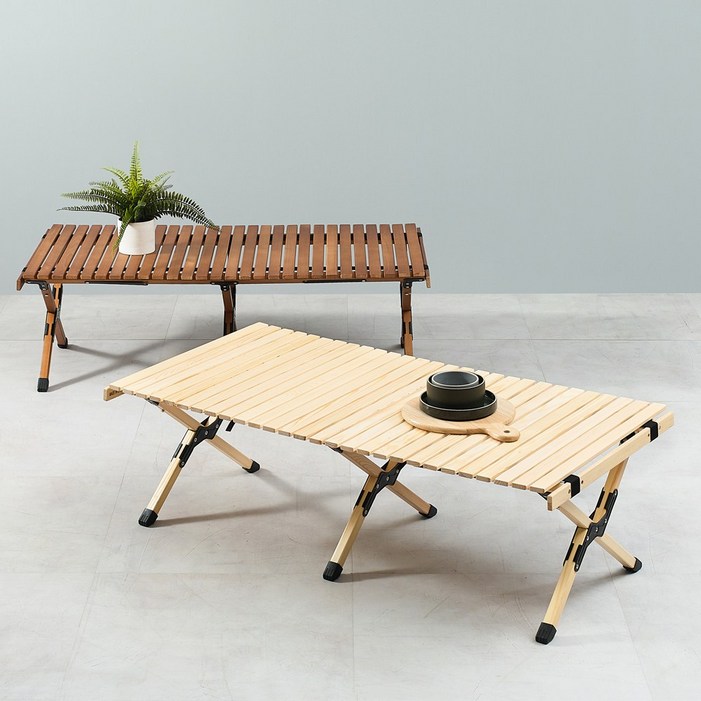 캠선생 위드미 롤테이블 캠핑 원목폴딩테이블 1200 감성캠핑 안전한3개 다리프레임