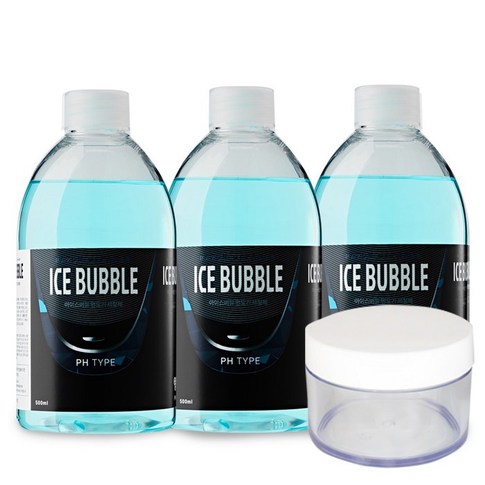 아이스버블 브라운 면도기세정액 리필 파나소닉 필립스 호환, 묶음, 필립스 호환PH타입 500ml 3개 세척용기, 1개