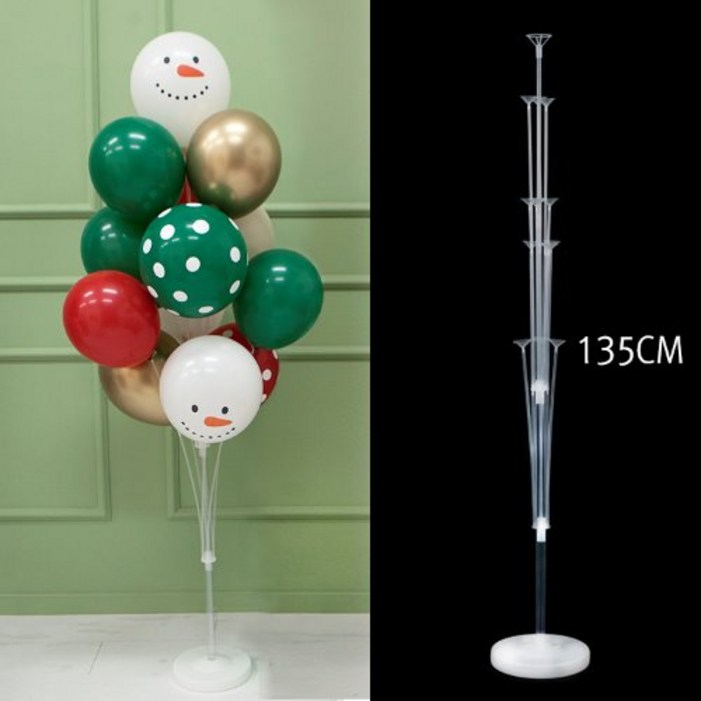 풍선 스탠드, 헬륨 효과, 크리스마스 장식, 12입 135cm - 쇼핑뉴스