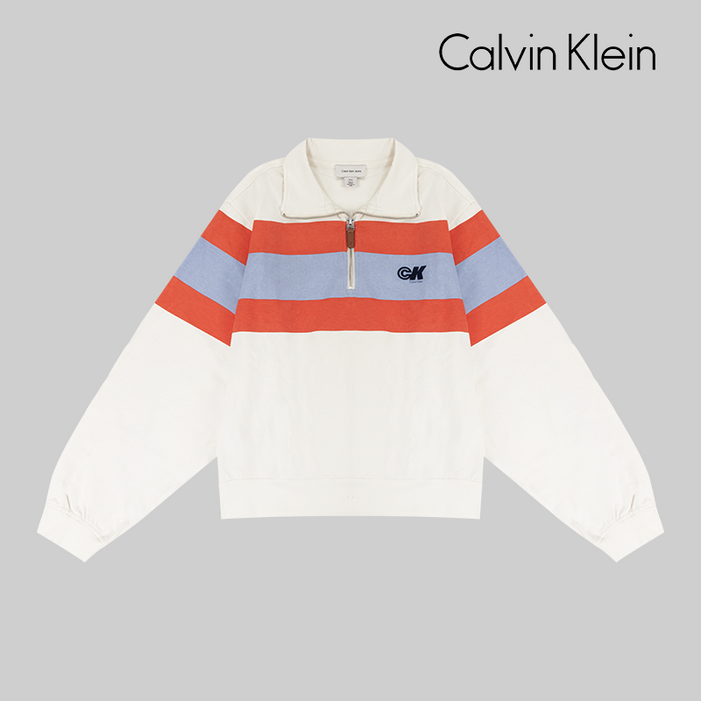 캘빈클라인 CK 콤보 스트라이프 쿼터 럭비 져지