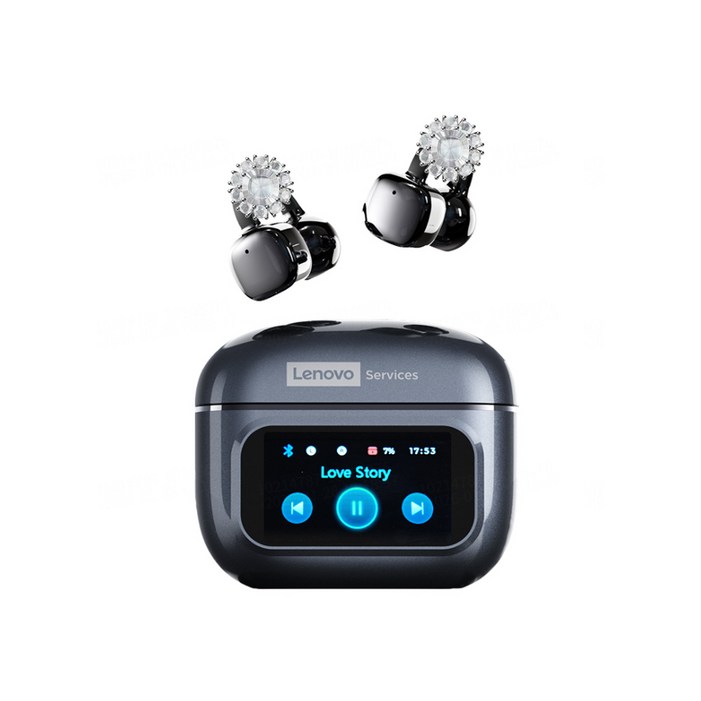 레노버 스마트 터치 스크린 이어클립 블루투스 이어폰 고음질 오픈형 이어훅 스포츠 통화 노이즈 캔슬링 게이밍 이어폰 RS107