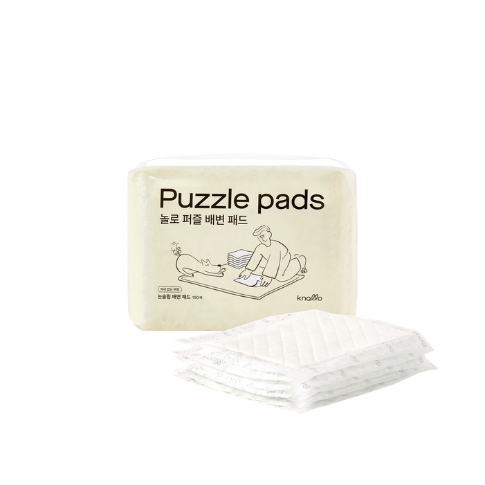 놀로 퍼즐 배변패드 설채현 패드 부분교체형 고흡수 절약형 프리미엄 강아지 25cm x 20cm, 1개