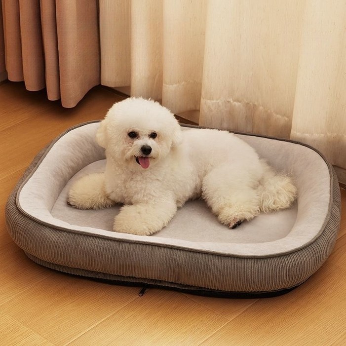 싱쿨 미끄럼방지 푹신푹산한 애완동물 꿀잠 쿠션 방석 사계절 꿀잠 방석, 1개, 그레이