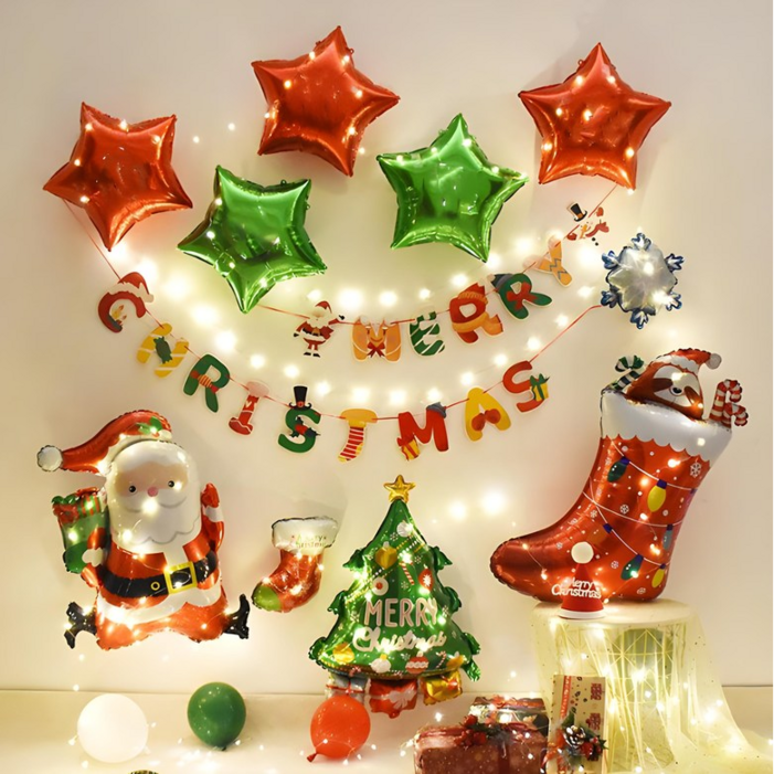 크리스마스 풍선세트 파티 장식용품 풍선QIQ-
